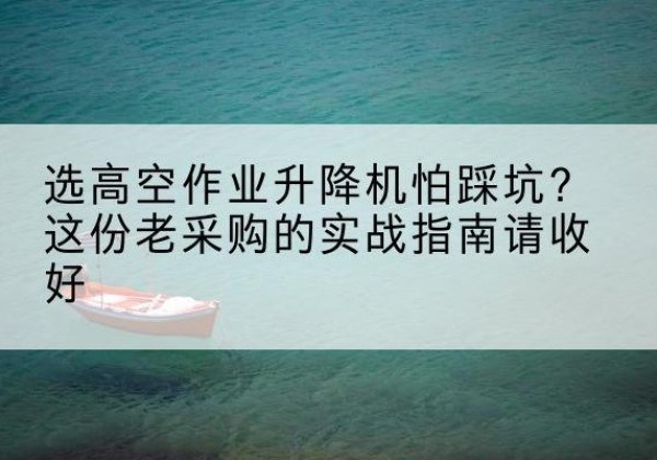 平江高空作业升降机厂家推荐-选高空作业升降机怕踩坑？这份老采购的实战指南请收好