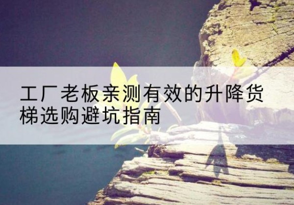 平江升降货梯怎么选-工厂老板亲测有效的升降货梯选购避坑指南